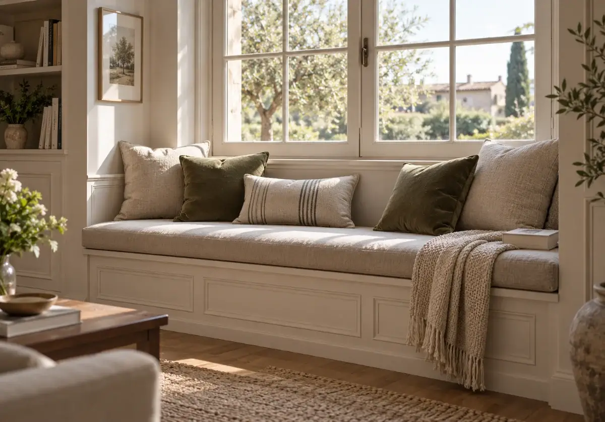 Banquette recouverte sur mesure